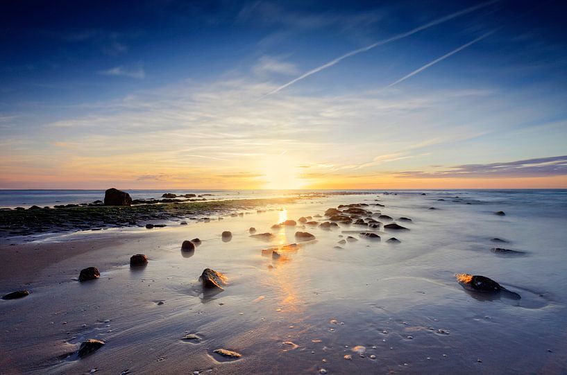 zonsondergang langs de Nederlandse kust van gaps photography