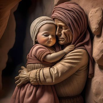 Old woman with the doll