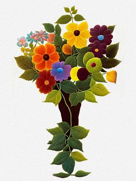 Le bouquet de fleurs du paysan sur Artclaud