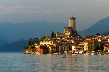Scaligerburg on Lake Garda in Malcesine at sunset