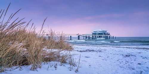 Winter op het strand van Timmendorf