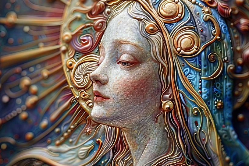 woman in mosaic style by Egon Zitter