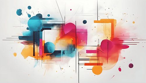 Schilderij abstract - abstraction