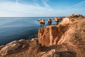 Falaises Albufeira Formations rocheuses côtières dorées