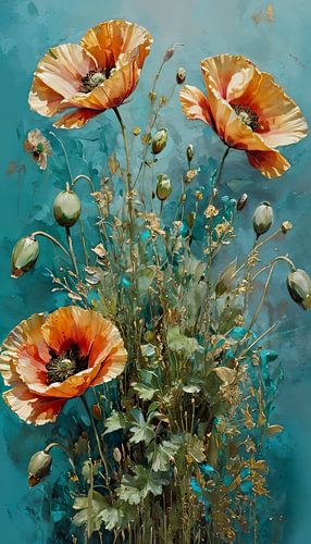 Poppies in Golden Meadow