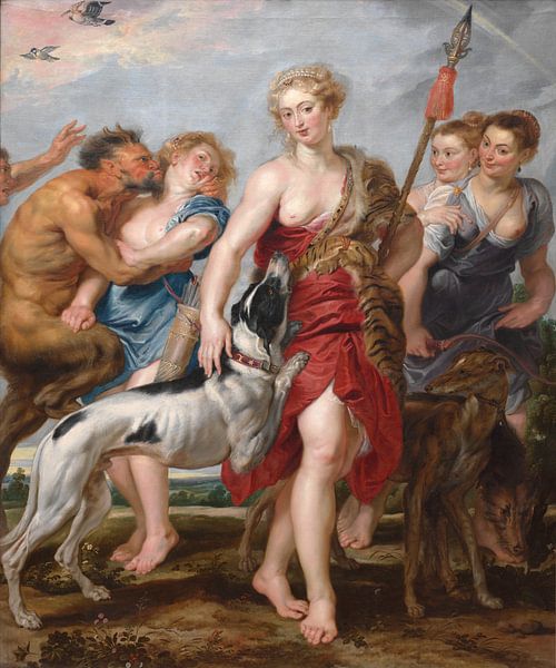 Diana und ihre Nymphen gehen auf die Jagd, Peter Paul Rubens von Meisterhafte Meister