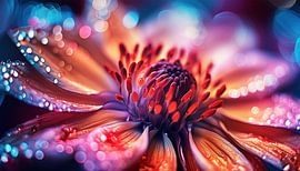Macro bloem met bloesems