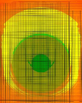 Energie van de Zon 09 Spiritueel Schilderij Abstract