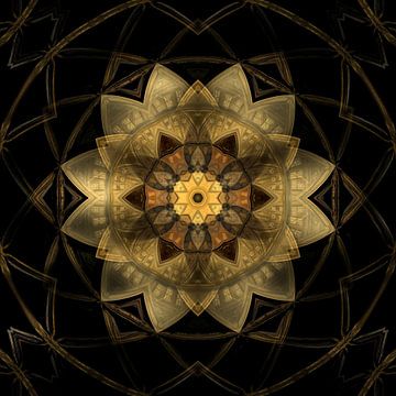 Mandala shining star by Sabine Wagner