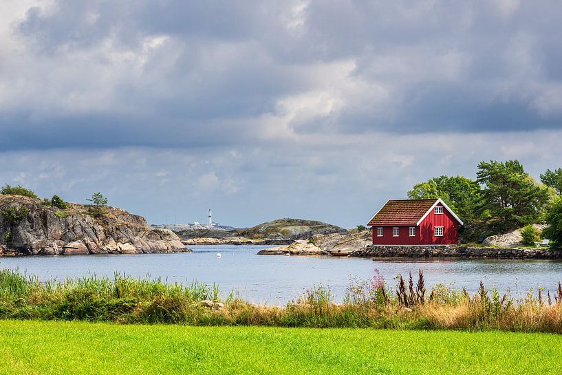 Landschap in het recreatiegebied Hasseltangen in Noorwegen van Rico Ködder