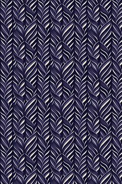 Blue Leafs Pattern von Treechild