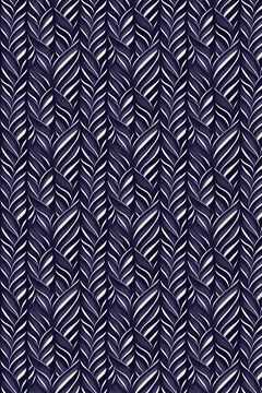 Blue Leafs Pattern