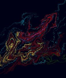 Star dance of light in the night sky - An abstract dance of energies by Susanna Schorr