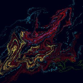 Sterrendans van licht in de nachtelijke hemel - Een abstracte dans van energieën van Susanna Schorr