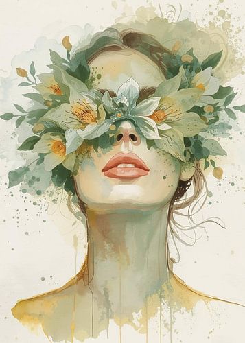 L'étreinte de la nature : un paysage floral onirique