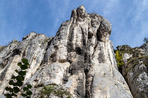 Hohe Felsen am Ortsrand von Markt Essing in Bayern