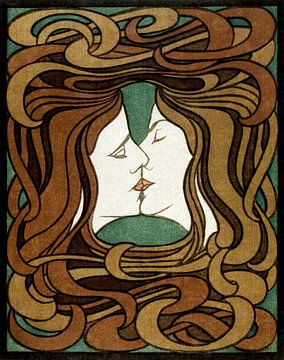 Der Kuss (1898) von Peter Behrens. von Gisela- Art for You