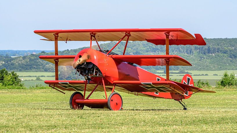 Replica van een Fokker DR.1 driedekker. van Jaap van den Berg