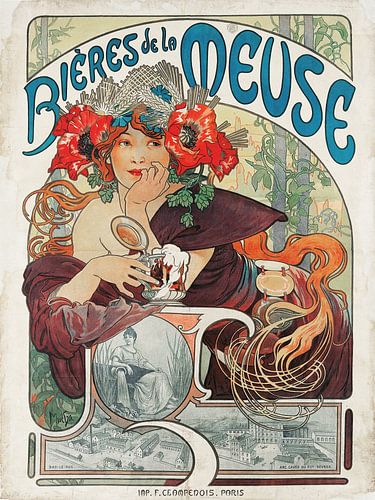 Alfons Mucha - Bieres de la Meuse by Old Masters