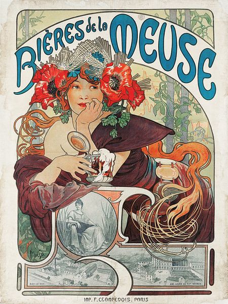 Alfons Mucha - Bières de la Meuse par Old Masters