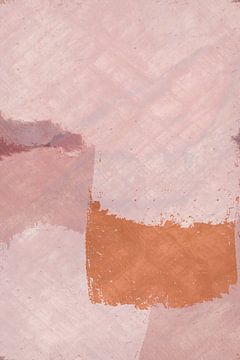 Japandi Herbst Abstraktion in Rose Orange