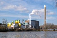 Energiecentrale aan het Amsterdam Rijnkanaal bij de Schepenbuurt in Utrecht