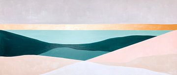 Abstract landscape with soft colours by Poster Art Shop