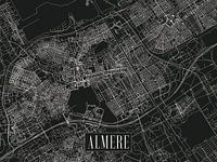 City map Almere - City - Dark variant - Map