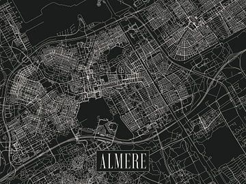 City map Almere - City - Dark variant - Map by Locus Studio