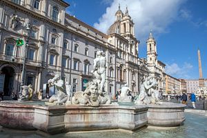 Rome - Fontana del Moro sur la Piazza Navona