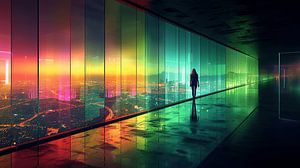 Der einsame Wanderer in Farben.