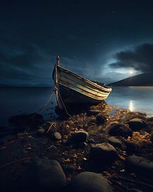Boat at night
