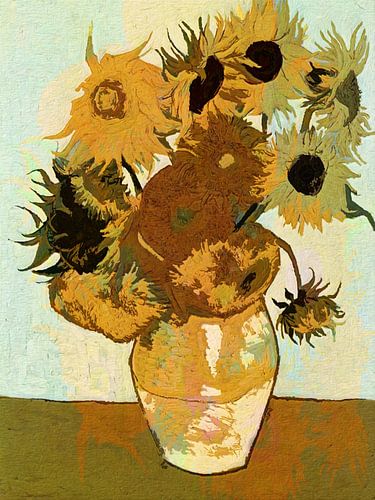 Still life Sunflowers. by Alies werk