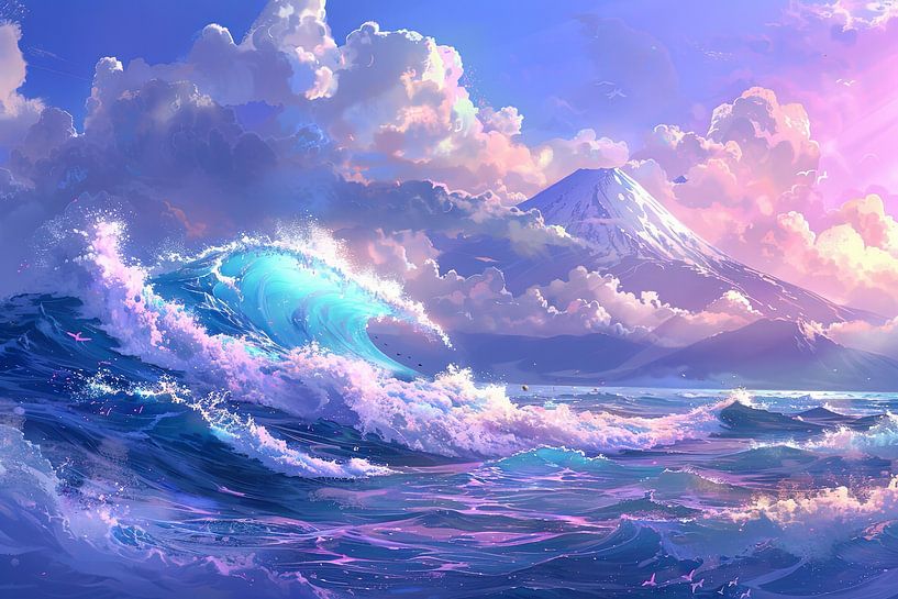 Japan seascape painting by Egon Zitter