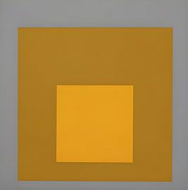 Josef Albers - Hommage an das Quadrat, grün, gelb, hohe Auflösung von Vivanne