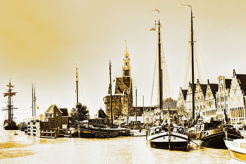 Hoorn Haven Noord-Holland Nederland Goud van Hendrik-Jan Kornelis