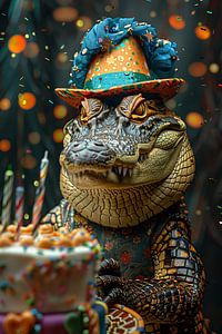 Lustiger Alligator Party