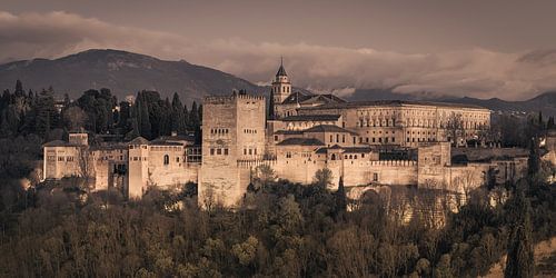 Een avond bij het Alhambra, Granada, Spanje
