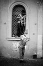 Straßenkünstler in Rom von Michiel de Bruin Miniaturansicht