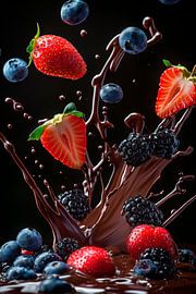 Fruchtige Schokoladenexplosion – Leckerbiss! von Poster Art Shop