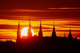 Merseburger Schloss im Sonnenuntergang von Martin Wasilewski