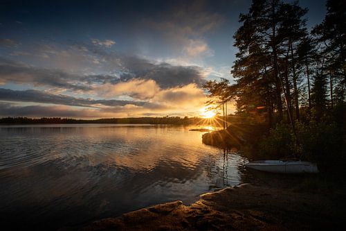 Norwegische Stille - Sonnenuntergang am See 003