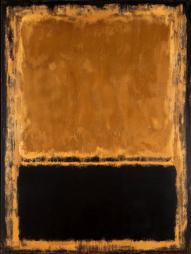 Art abstrait or et noir