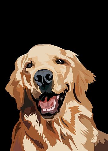 Gouden retriever in vector