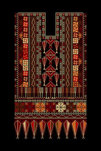 Tatreez ornament sjabloon 95