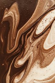 Structures de peinture organiques dans les tons de brun sur Digitale Schilderijen