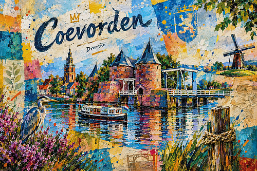 Gemälde von Coevorden – Historische Stadt in Drenthe, Niederlande