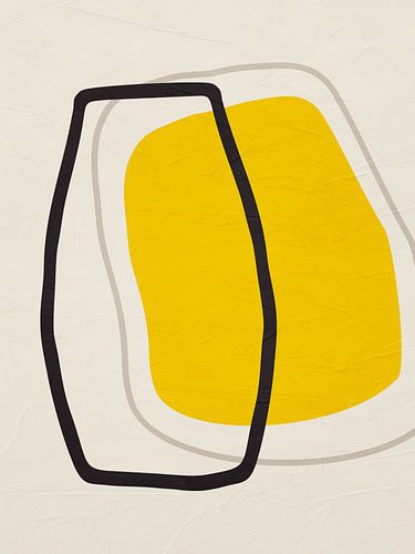 Abstract organic geometric modern art in earth tones
