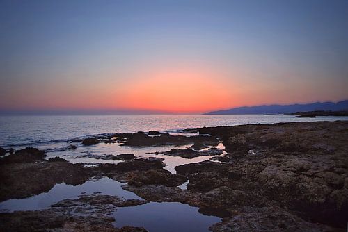 Net voor het piepen van de zon