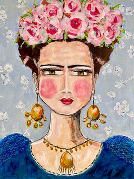 Vrolijk portretschilderij Frida van Dominique Clercx-Breed